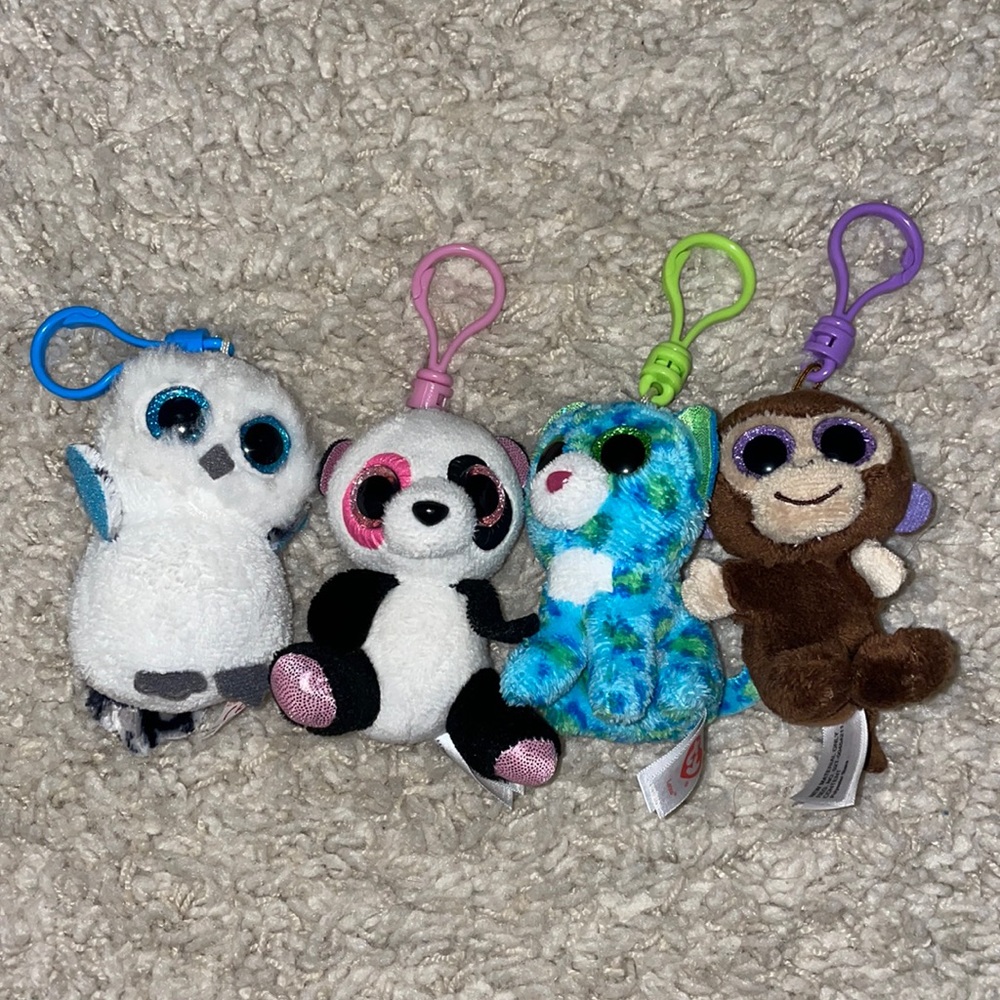 Set of Beanie Boo Keychains